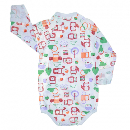 Body cu maneca lunga pentru fete Happy CA52427-C-62, Multicolor [1]