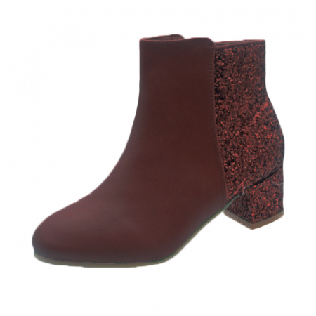 Ghete si cizme fete - Cizme imblanite pentru fete MRS M1096B, Bordo