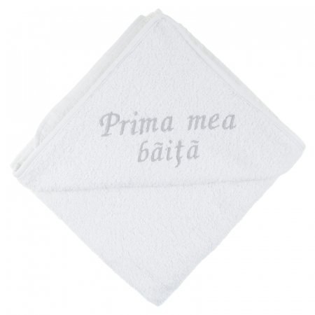 Prosoape - Prosop cu gluga 75 x 75 cm Confort Family VF-62322, Alb
