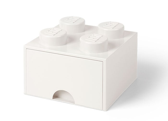 Cutie depozitare LEGO 2x2 cu sertar, alb [1]