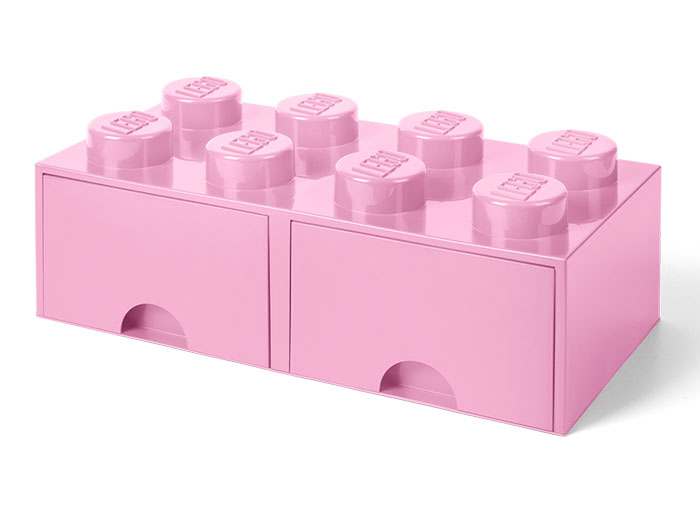 Cutie depozitare LEGO 2x4 cu sertare, roz [1]