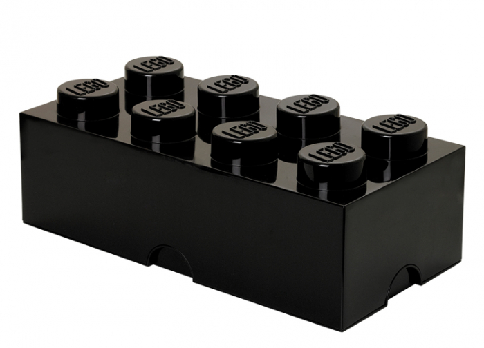 Cutie depozitare LEGO 2x4 negru [1]