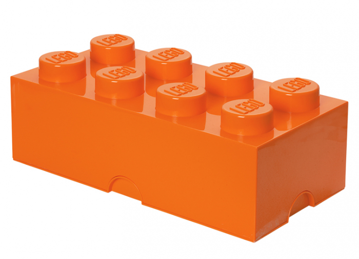 Cutie depozitare LEGO 2x4 portocaliu [1]