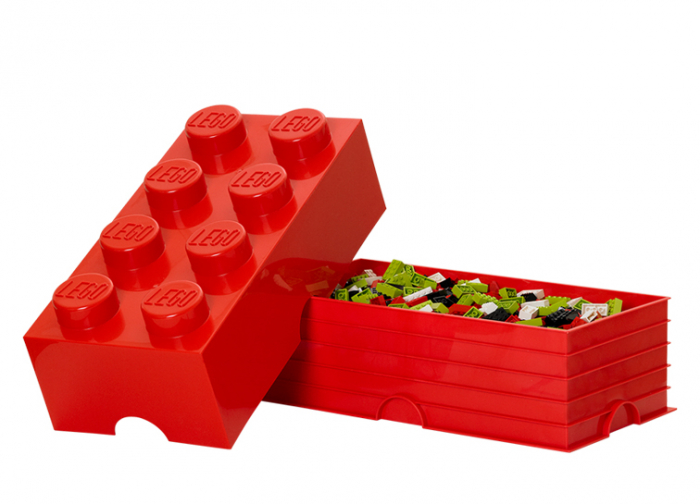 Cutie depozitare LEGO 2x4 rosu [2]