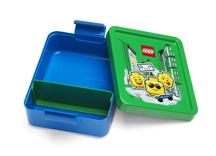 Cutie pentru sandwich LEGO Iconic albastru-verde [2]