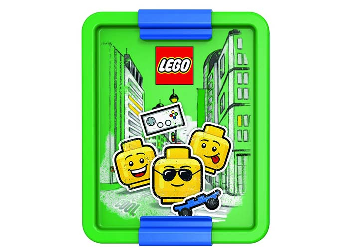 Cutie pentru sandwich LEGO Iconic albastru-verde [1]