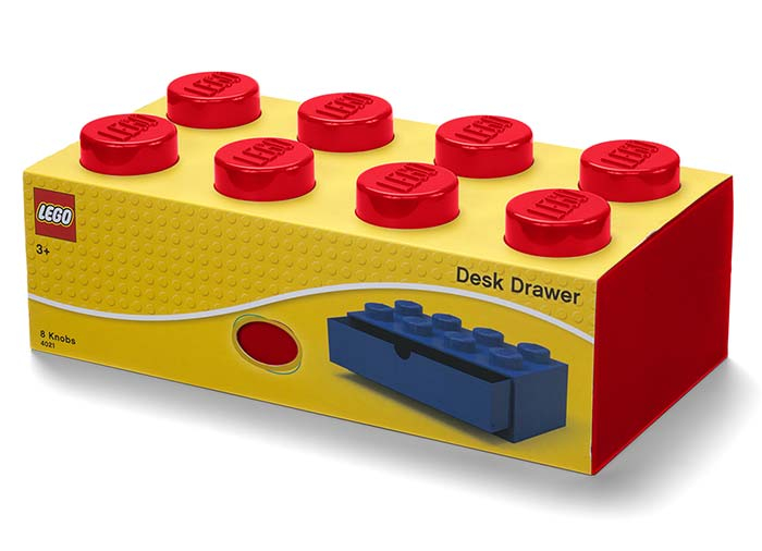 Sertar de birou LEGO 2x4 rosu [1]