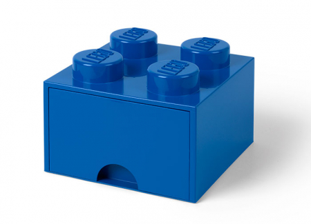 Cutie depozitare LEGO 2x2 cu sertar, albastru [0]