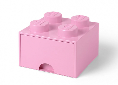 Cutie depozitare LEGO 2x2 cu sertar, roz [0]