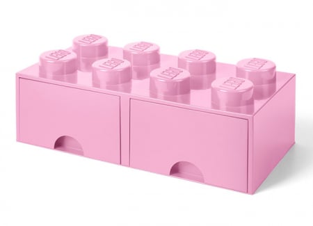 Cutie depozitare LEGO 2x4 cu sertare, roz [0]
