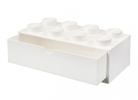 Sertar de birou LEGO 2x4 alb [1]