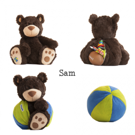 Ursulet de plus convertibil in minge pufoasa - Sam Teddy Bear [0]