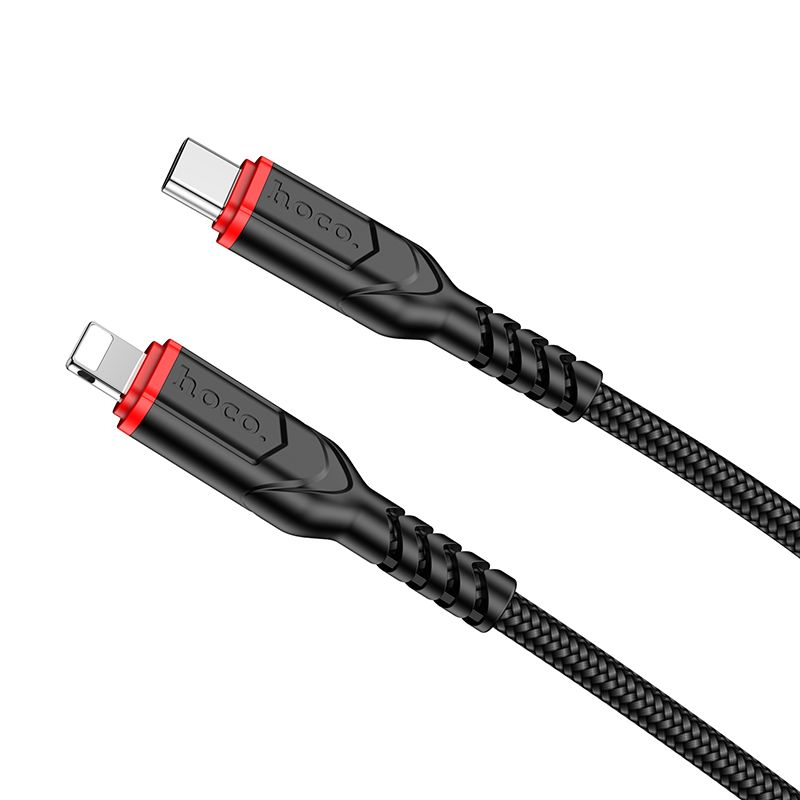 Cablu Hoco X59, USB Type-C la Lightning, Încărcare Rapidă 27W, 3m, Negru [5]