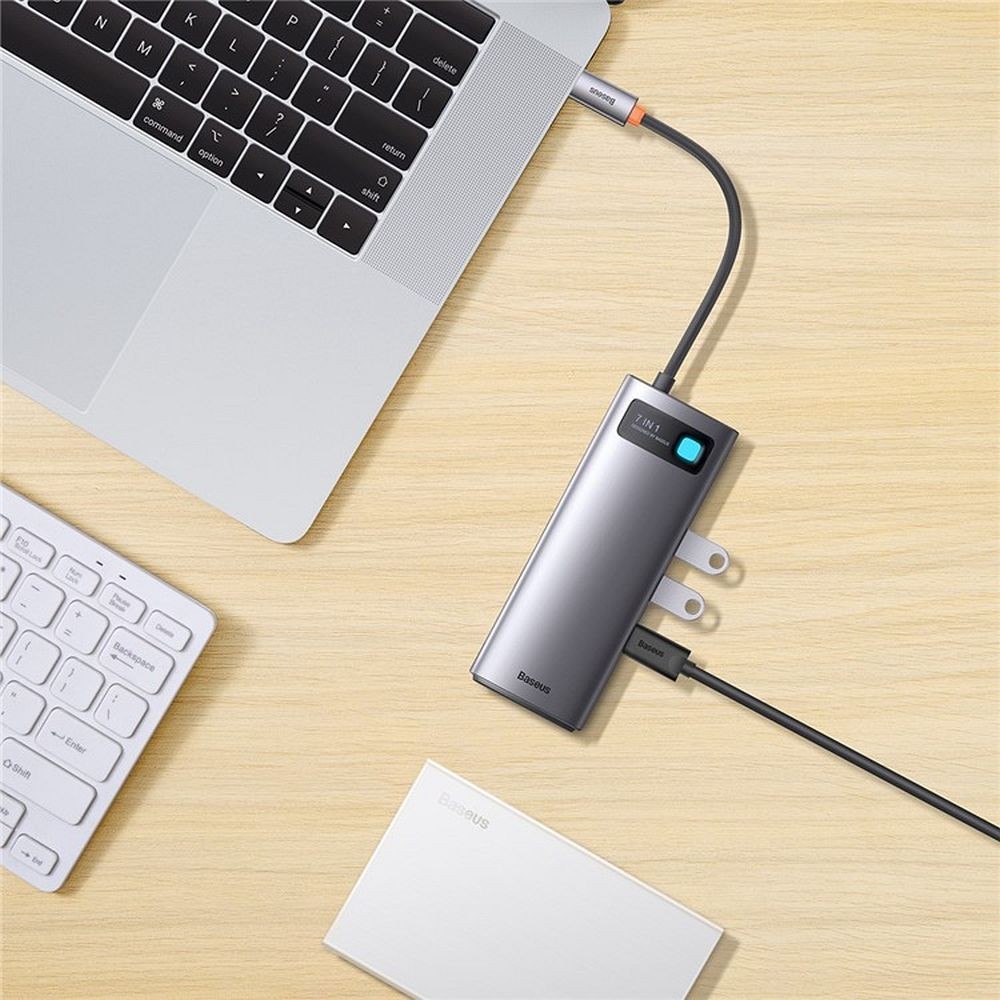 Adaptor Hub 7-în-1 Baseus Type-C, Gri [7]