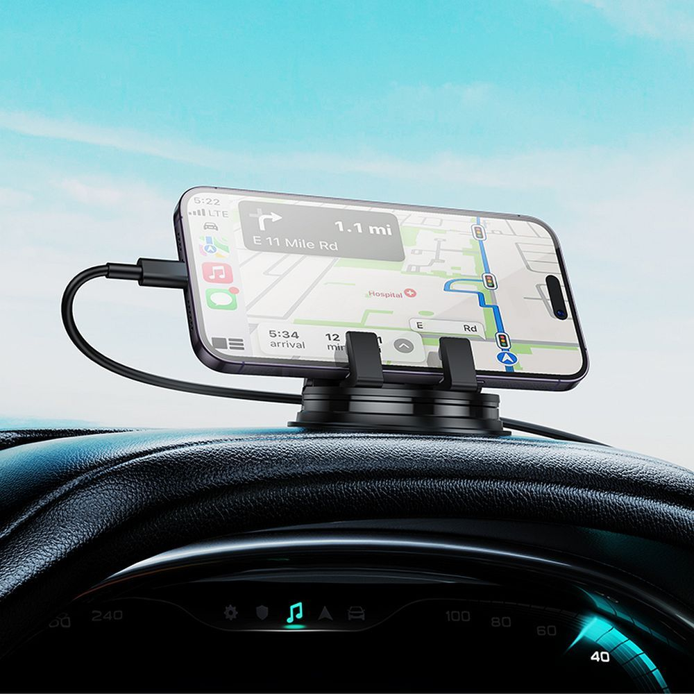 Suport auto Hoco H55, pentru bord, Negru [2]
