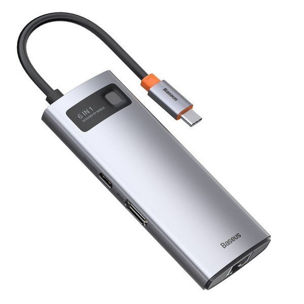 Adaptor Hub 6-în-1 Baseus Type-C , Gri [2]