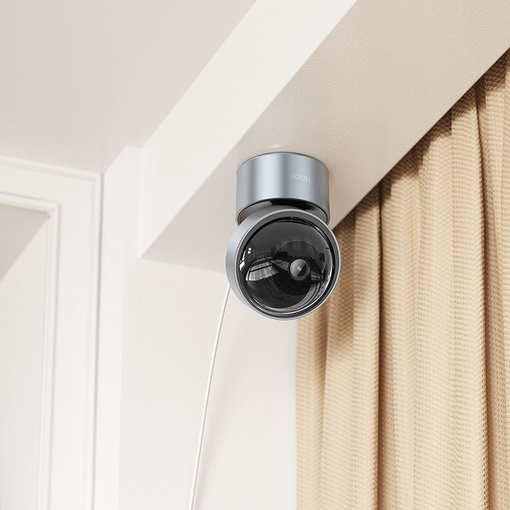 Cameră de supraveghere interioară Hoco D5, Full HD, Mod Nocturn, Reglabilă, Argintie [2]