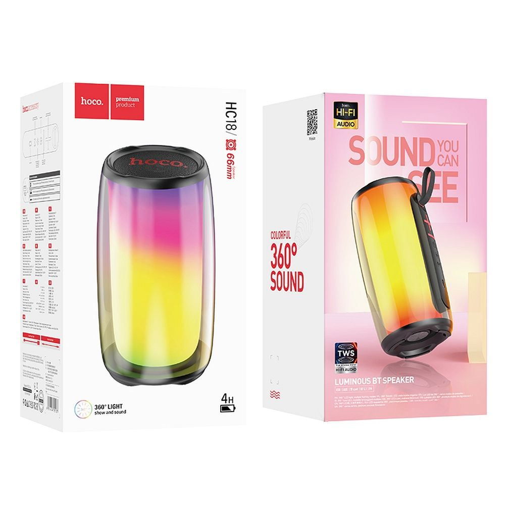 Boxă Wireless Bluetooth Hoco HC18, Negru [5]