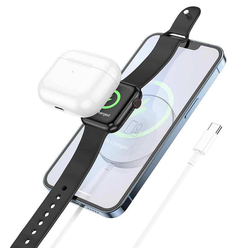 Încărcător cu Fir HOCO 3in1 Tip C Compatibil cu MagSafe 15W CW41 Alb - Eficiență și Versatilitate [4]