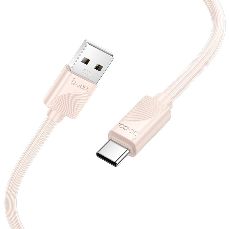Hoco Cablu USB-A la Lightning X114, 2.4A, 1m, Roz [2]