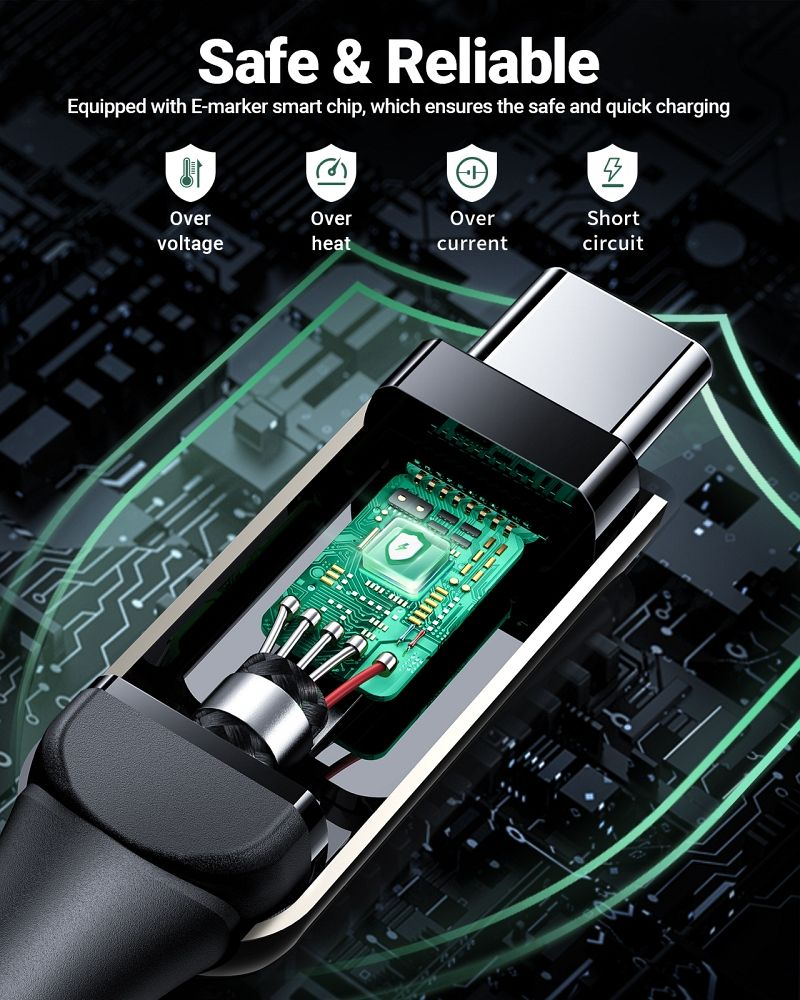 Cablu Acefast Type-C la Type-C 5A PD100W LCD C6-03 2m Argintiu [2]