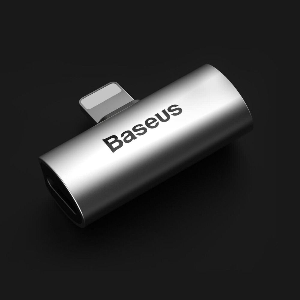 Adaptor Baseus 2 în 1 Lightning la 2 x Lightning CAL46-S1, Argintiu/Negru – Încărcare și Audio Simultan [4]