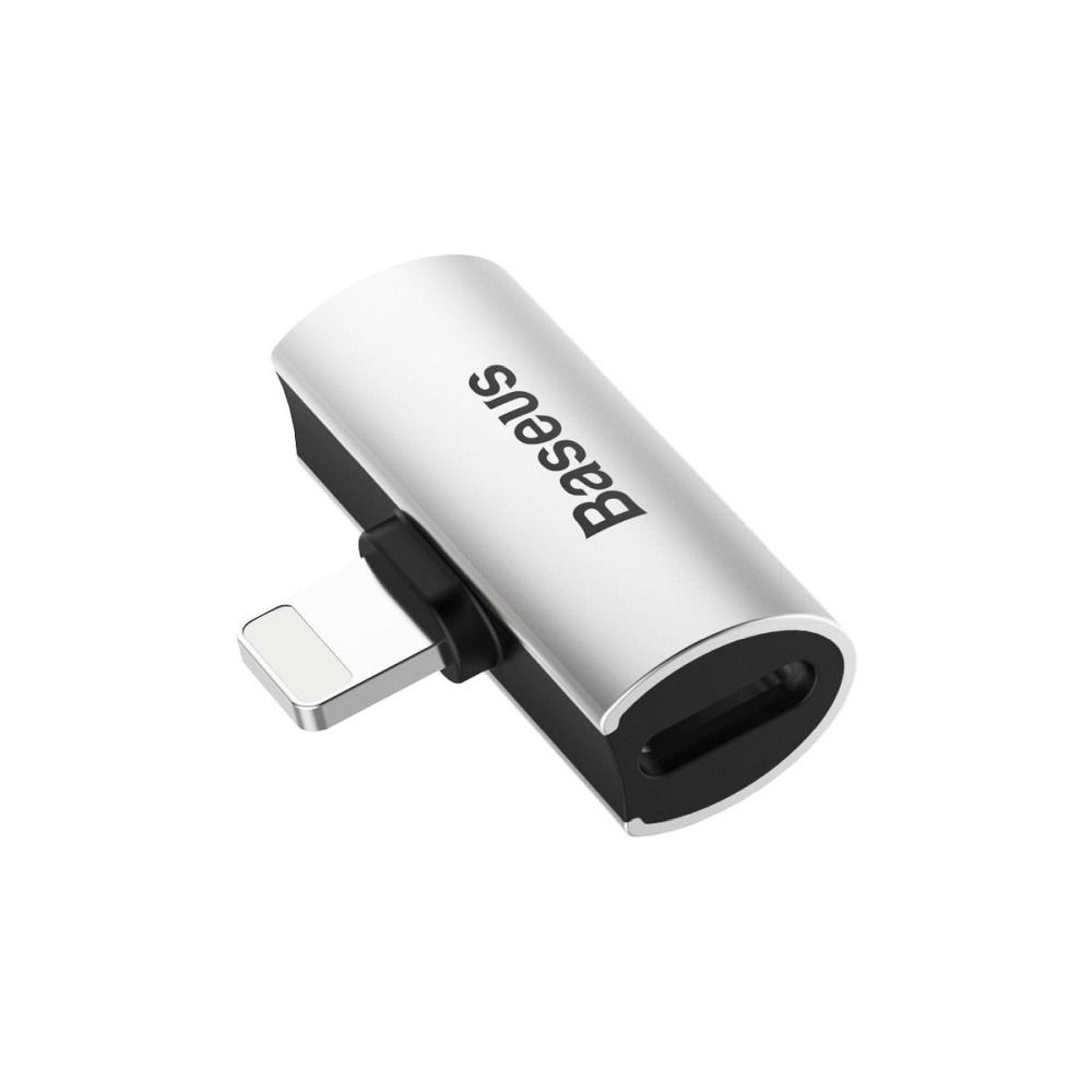 Adaptor Baseus 2 în 1 Lightning la 2 x Lightning CAL46-S1, Argintiu/Negru – Încărcare și Audio Simultan [3]