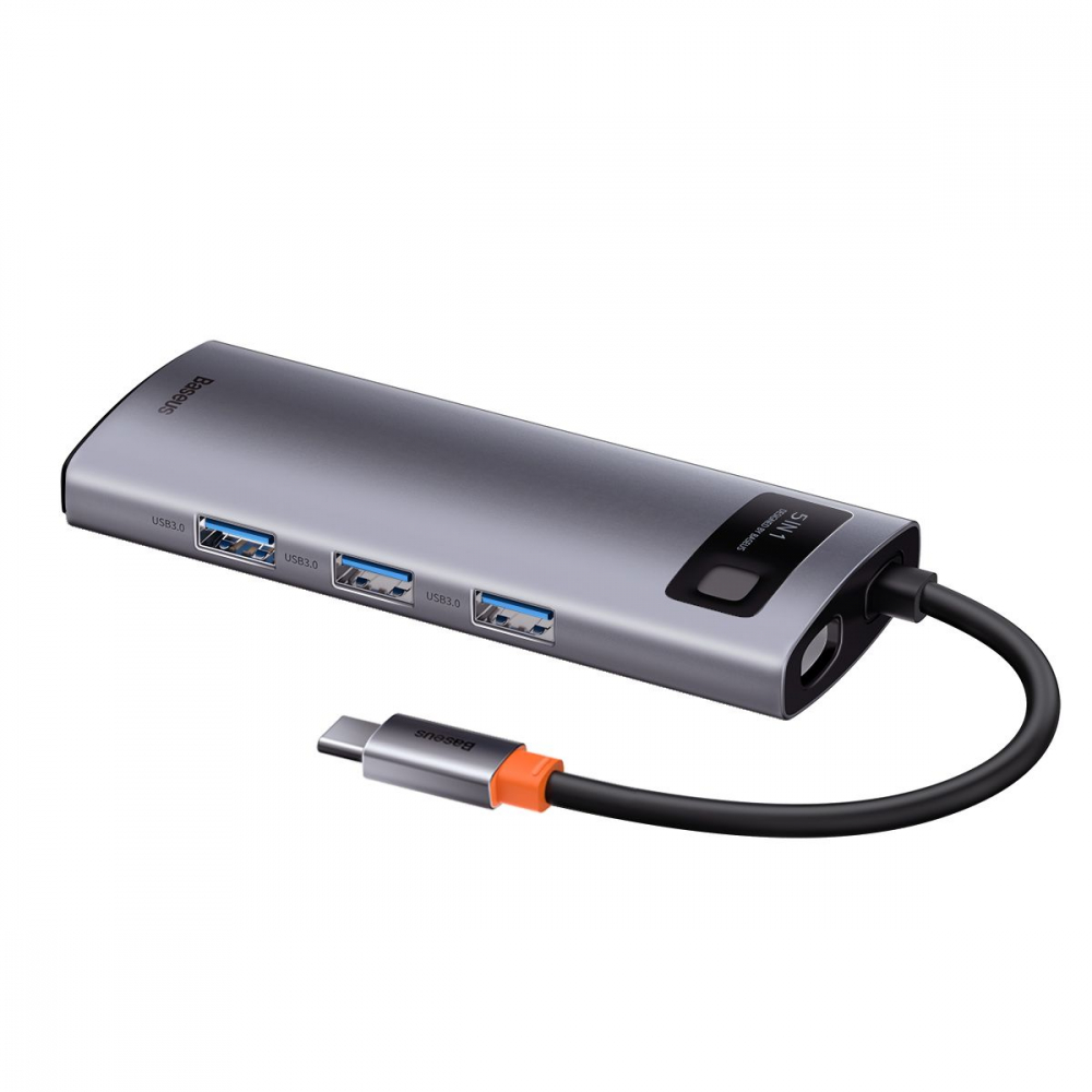 Adaptor BASEUS HUB 5in1 Tip C , 0,15m, Gri [2]