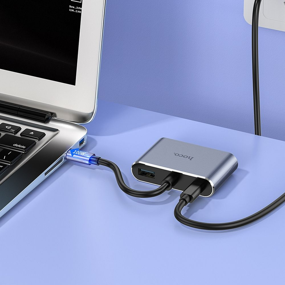Adaptor HOCO HUB Tip C la HDTV+VGA+USB3.0+PD100W+HDMI HB30 HB30 [5]