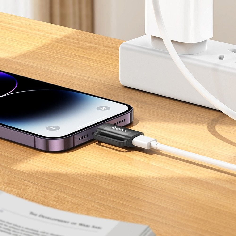Adaptor OTG Hoco Lightning la Type-C, UA31B, Negru [2]