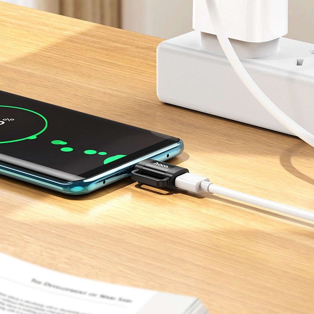 Adaptor OTG Hoco Type-C la Lightning, UA31E, Negru [5]