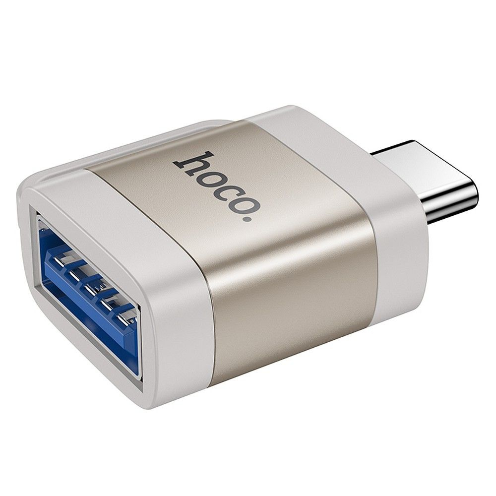 Adaptor OTG Hoco Type-C la USB-A, UA31C, Gri [2]