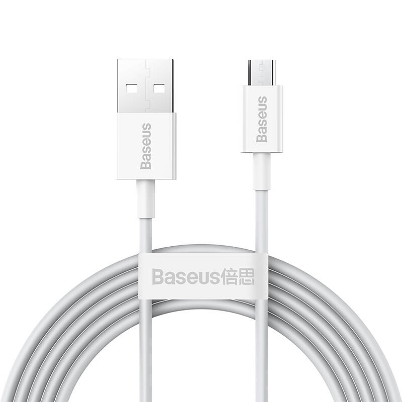 Baseus Superior Series cablu USB-A la Micro USB, 2m, 2A, alb (model CAMYS-A02) [3]