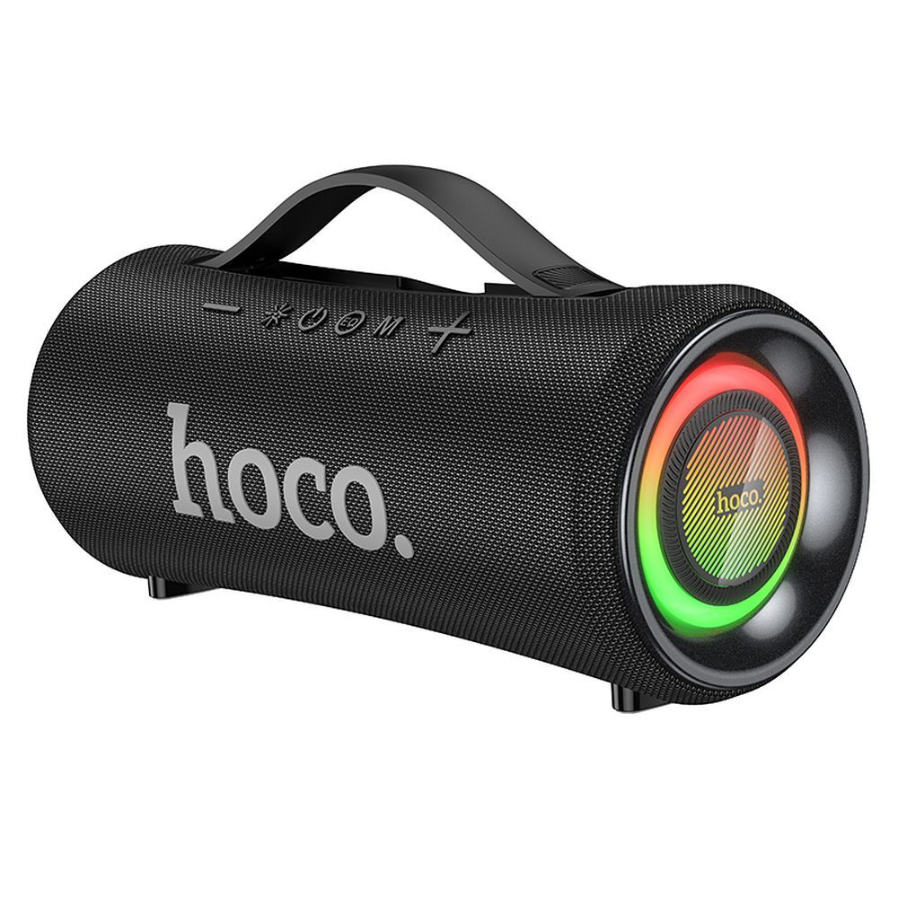 Boxă Bluetooth LED HOCO HA10, 2×20W, Autonomie 4h, Black [1]
