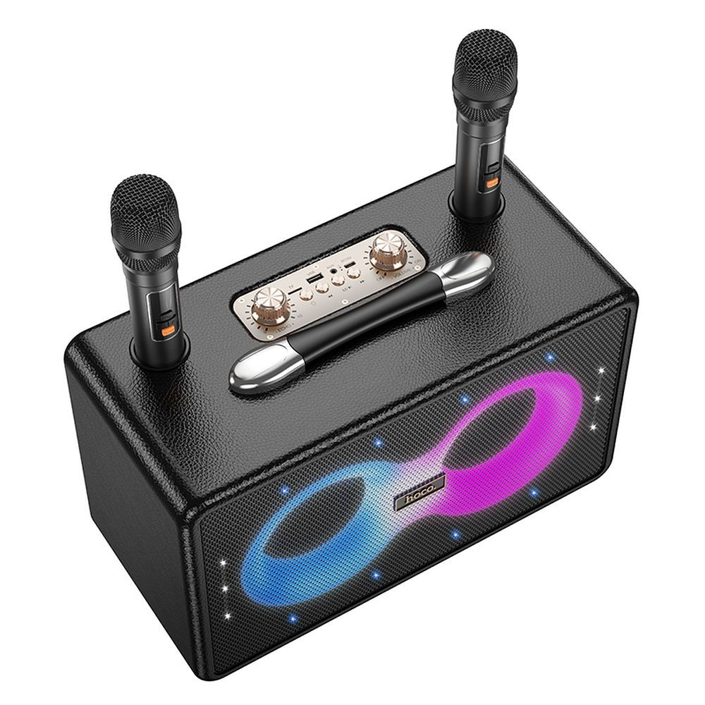 Boxă Karaoke Bluetooth Hoco HA8, 40W, Autonomie 6h, Microfon Inclus – Neagră [2]