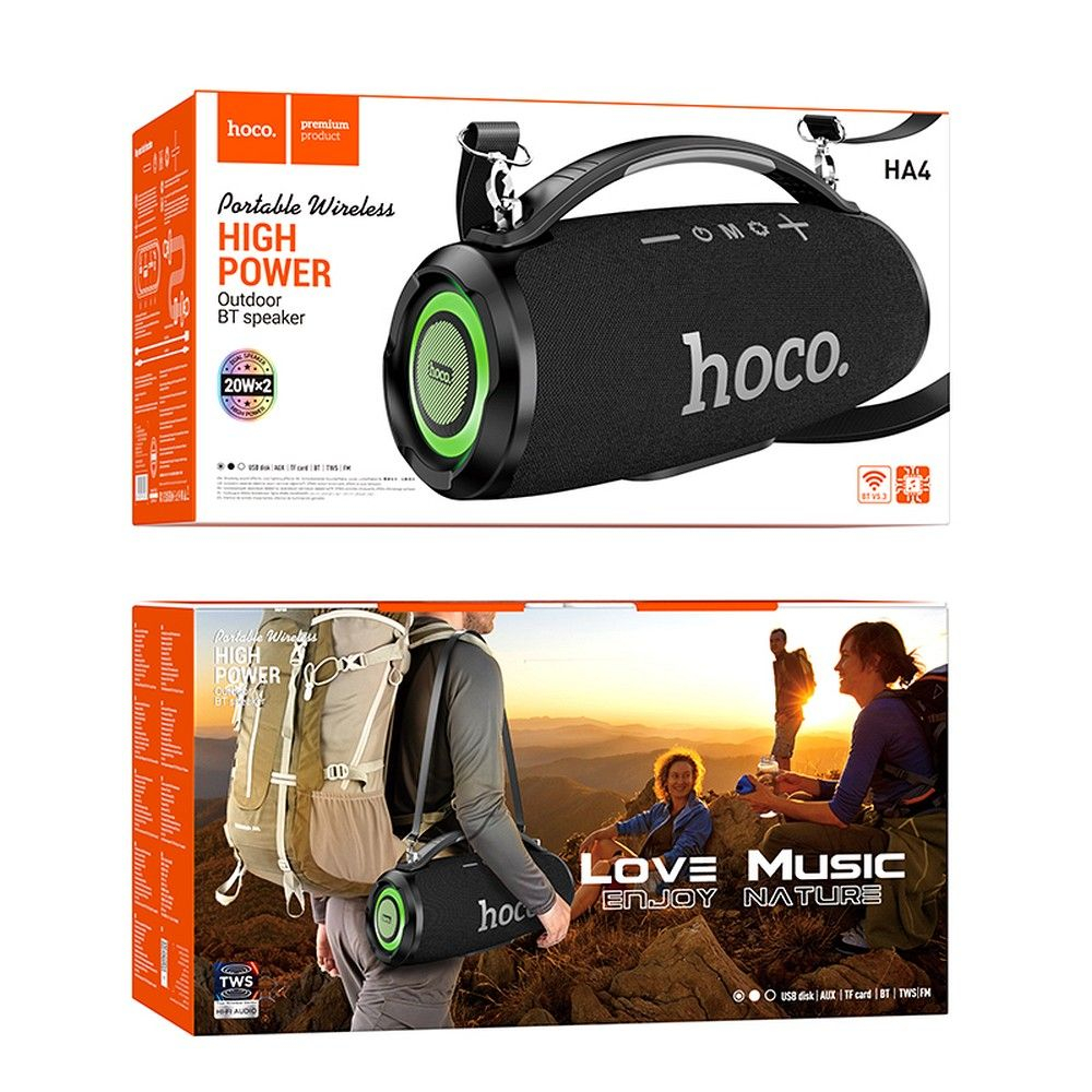 Boxă Wireless Hoco Bluetooth HA4, Camuflaj Verde [3]