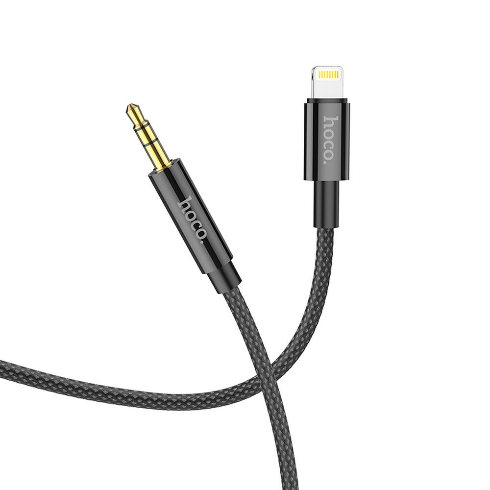 Cablu AUX Hoco Jack 3.5 mm la Lightning, UPA19, 1 m, Negru [3]