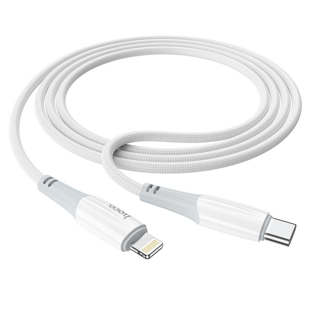 Cablu Hoco Type-C la Lightning PD 3A 20W X70 1m Alb - Încărcare Ultra-Rapidă pentru Dispozitivele Tale Apple [2]