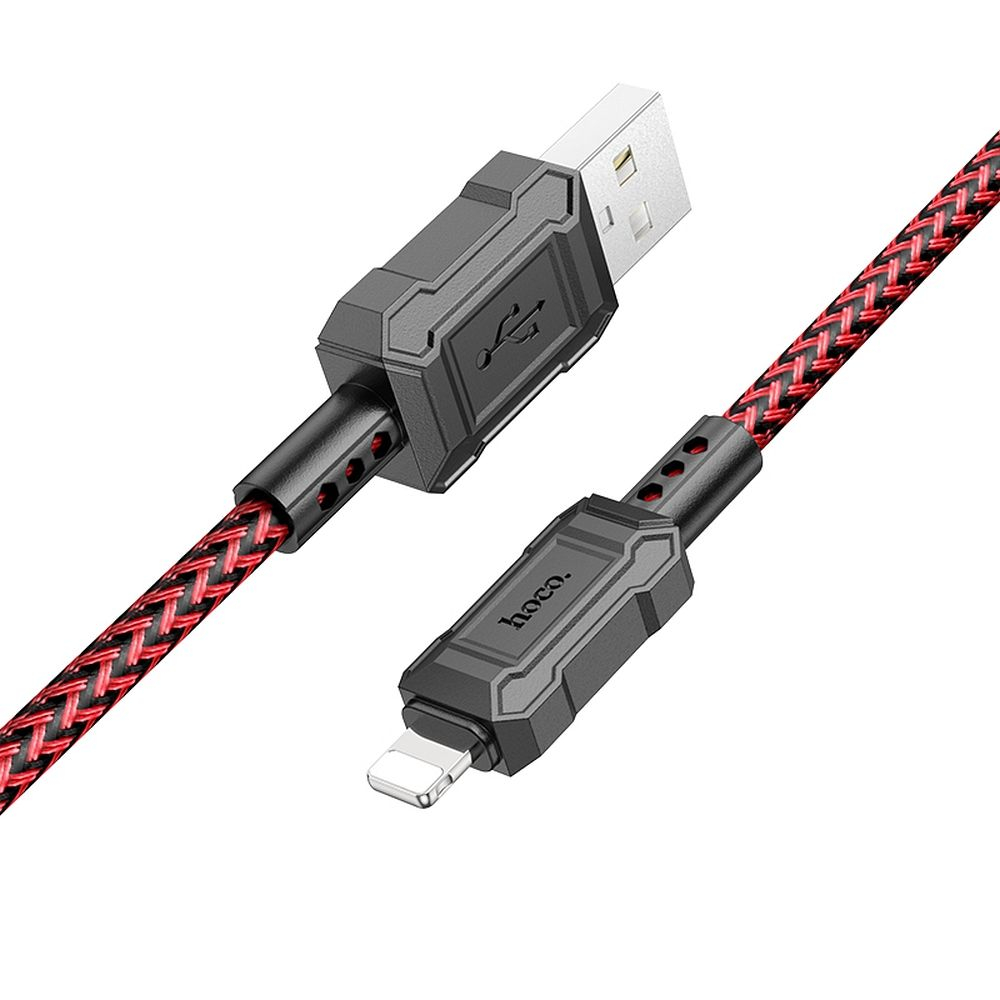 Cablu Hoco USB-A la Lightning 2.4A X94 1m Roșu - Încărcare Rapidă și Stil Atrăgător pentru Dispozitivele Tale Apple [2]