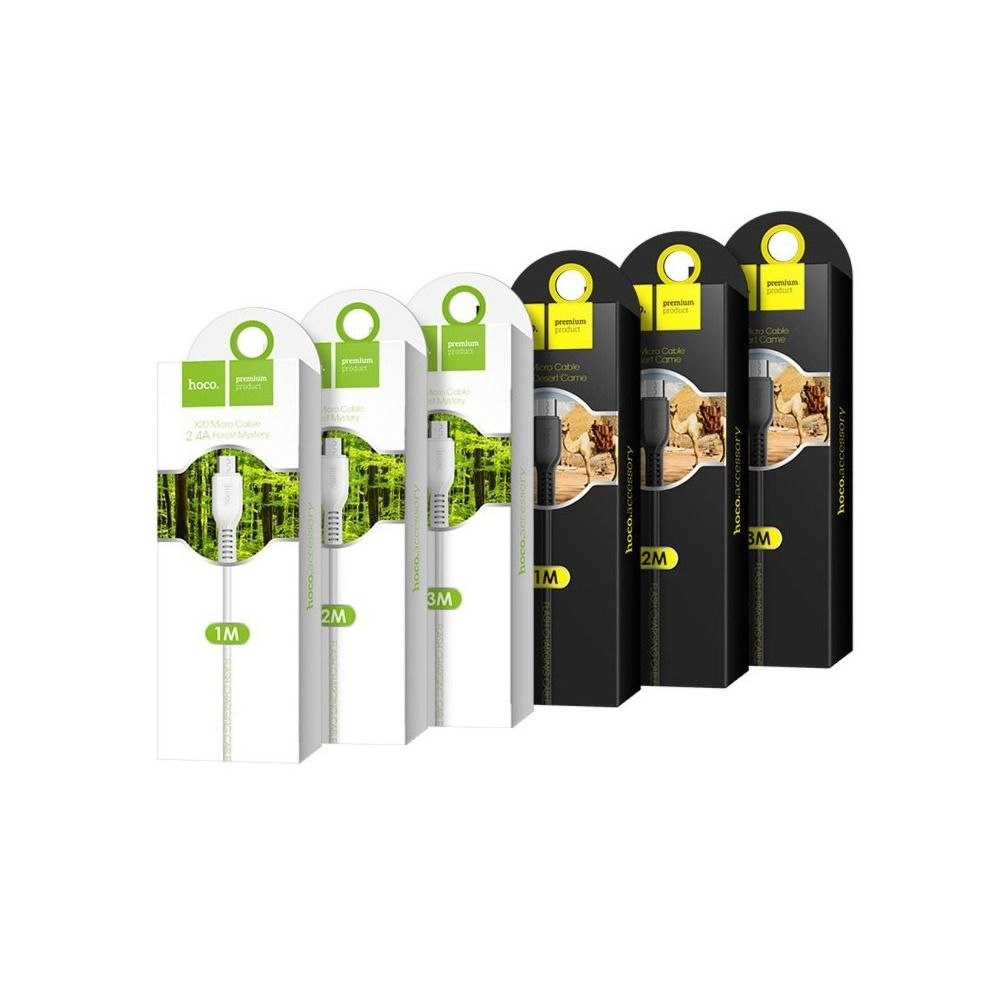 Cablu HOCO USB A la Tip C 2,4A X20 3 m alb [3]