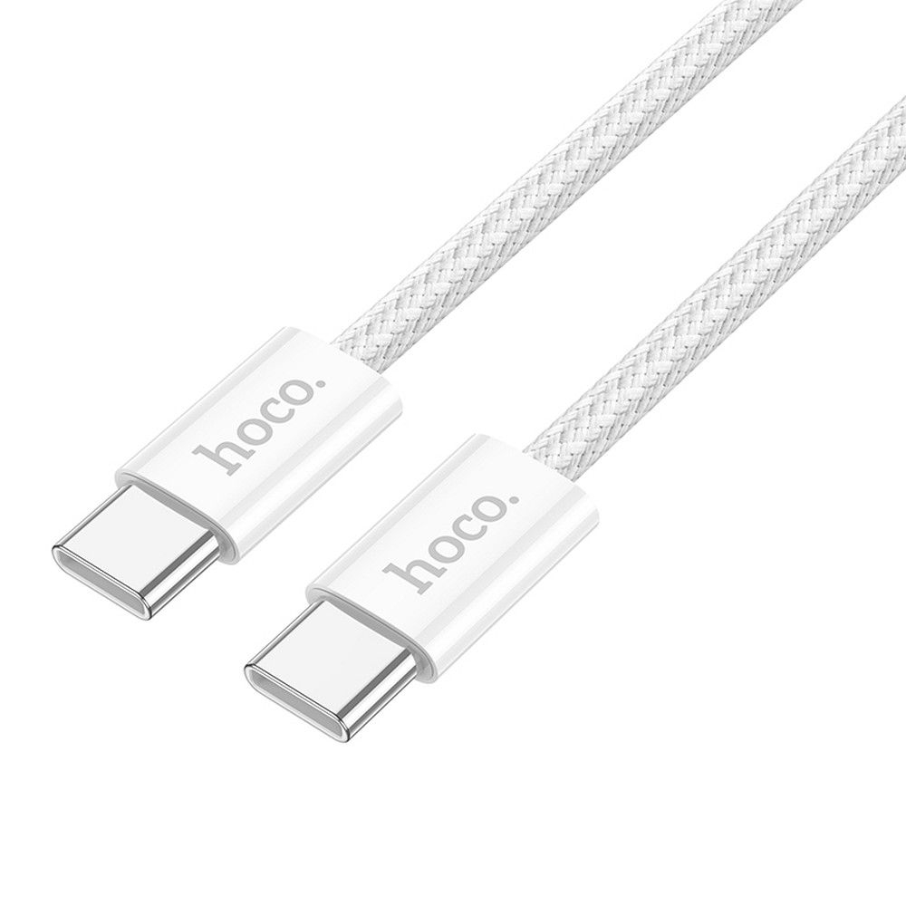 Cablu HOCO X104, Type-C la Type-C, PD/QC 3.0, 3A, 60W, 1m, Alb [1]