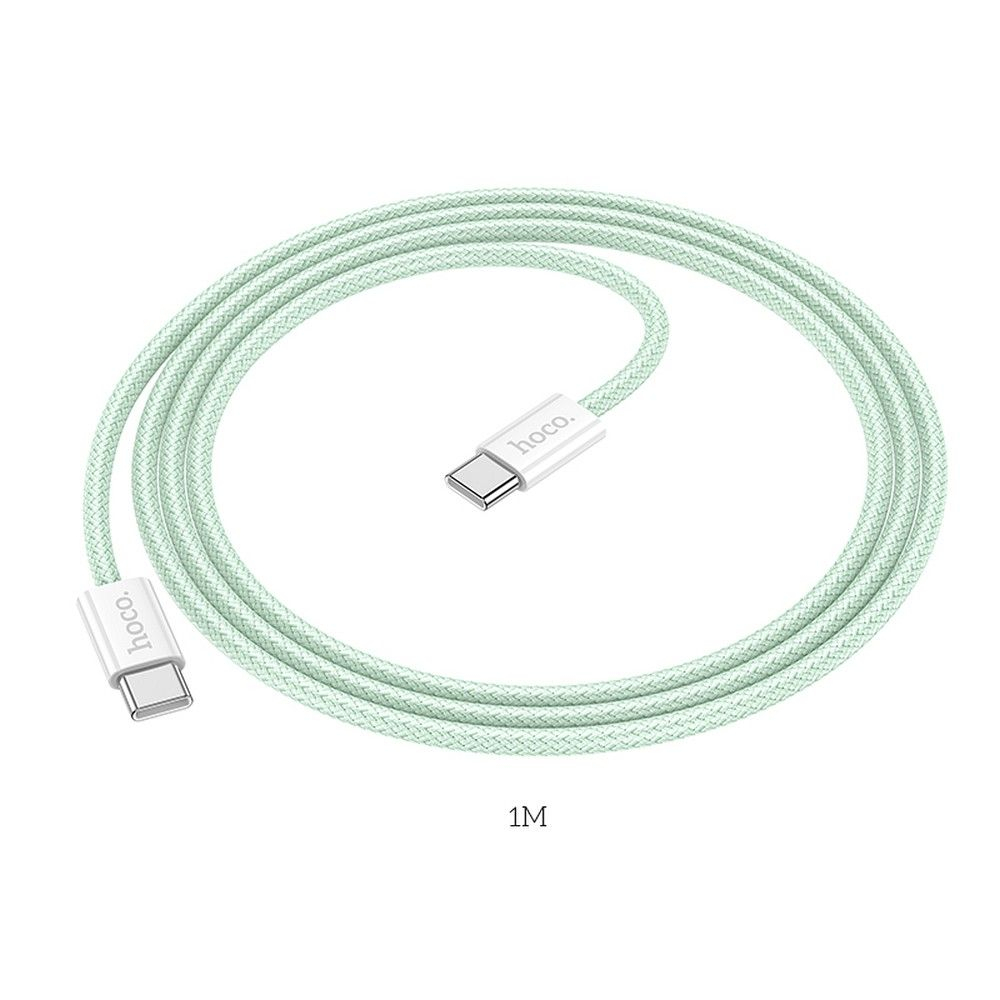 Cablu HOCO X104, Type-C la Type-C, PD/QC 3.0, 3A, 60W, 1m, Verde [2]