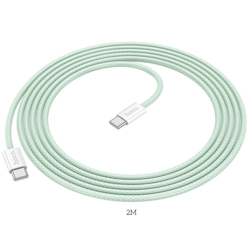 Cablu HOCO X104, Type-C la Type-C, PD/QC 3.0, 3A, 60W, 2m, Verde [1]