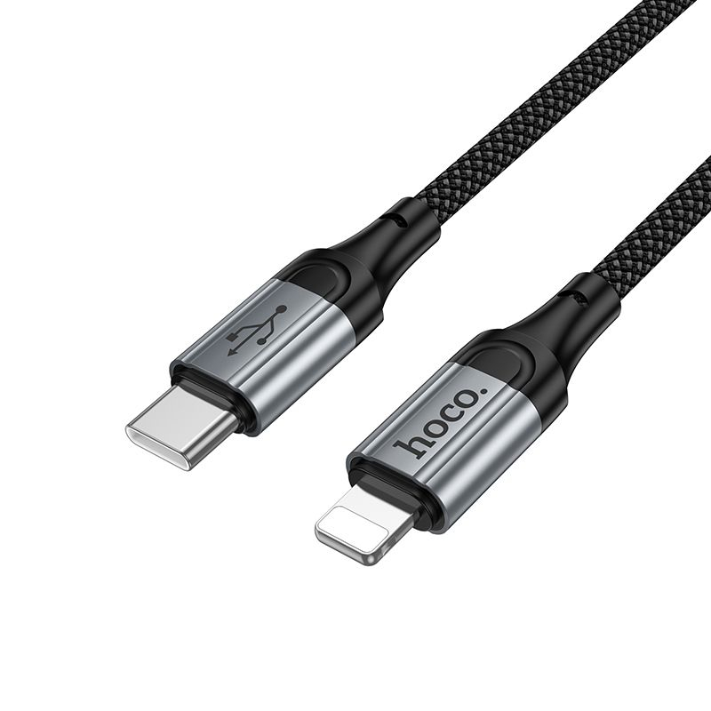 Cablu Hoco X121 USB-C la Lightning PD 2.4A 1.5m Negru – Fast Charge iPhone [6]