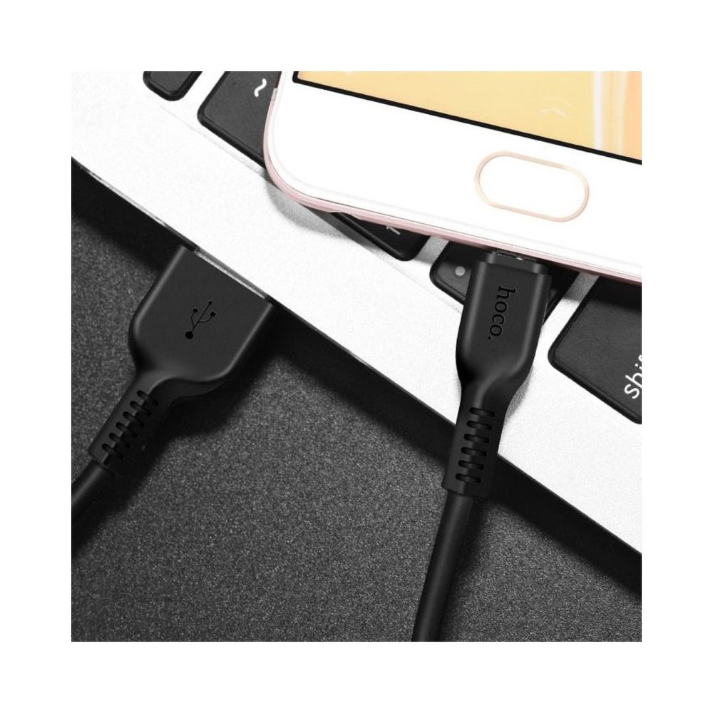 Cablu Hoco X20 USB-A la Type-C, 2.4A, 1m, negru – încărcare rapidă și fiabilă [2]