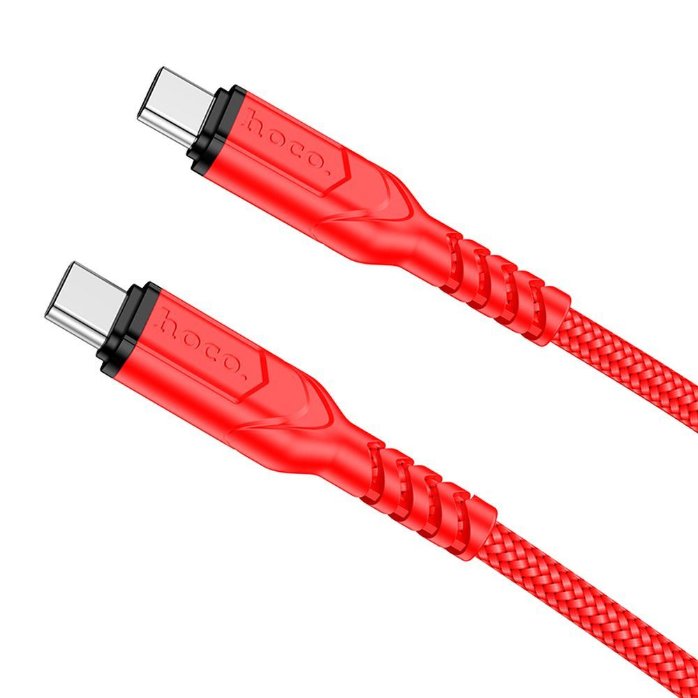 Cablu Type-C la Type-C Hoco X59 – PD QC3.0, 3A, 60W, 1m, Roșu [2]