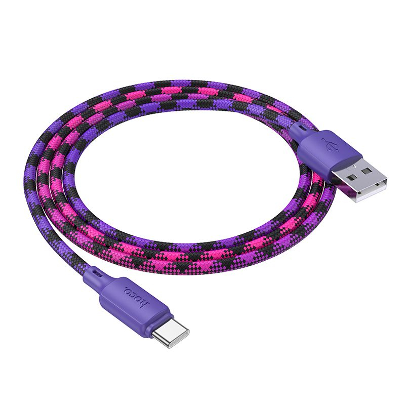 Cablu USB-A la USB-C HOCO X116 3A 1m – încărcare rapidă, gradient mov [3]