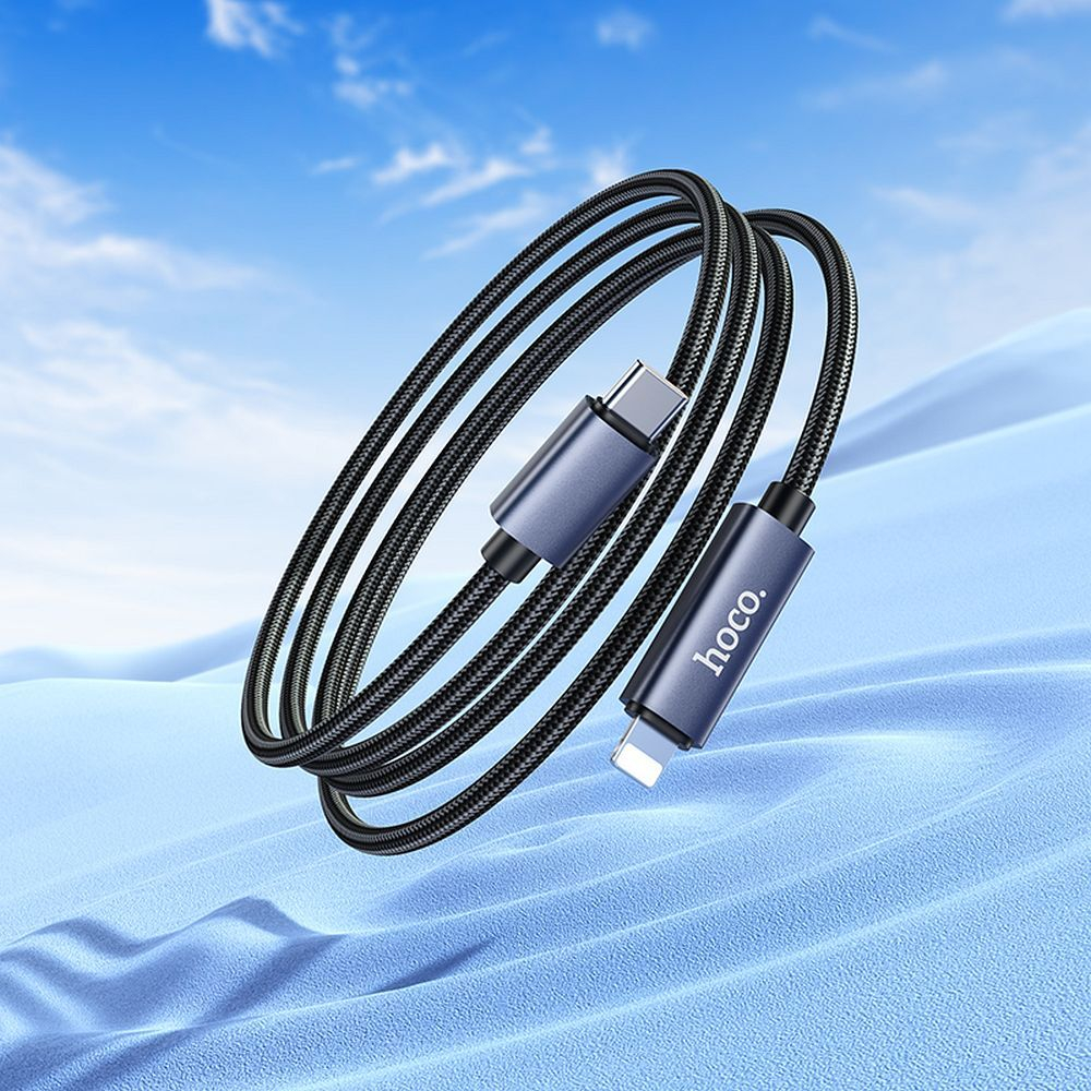 Cablu USB-C la Lightning Hoco X112 – PD 27 W, 1 m, Negru [8]