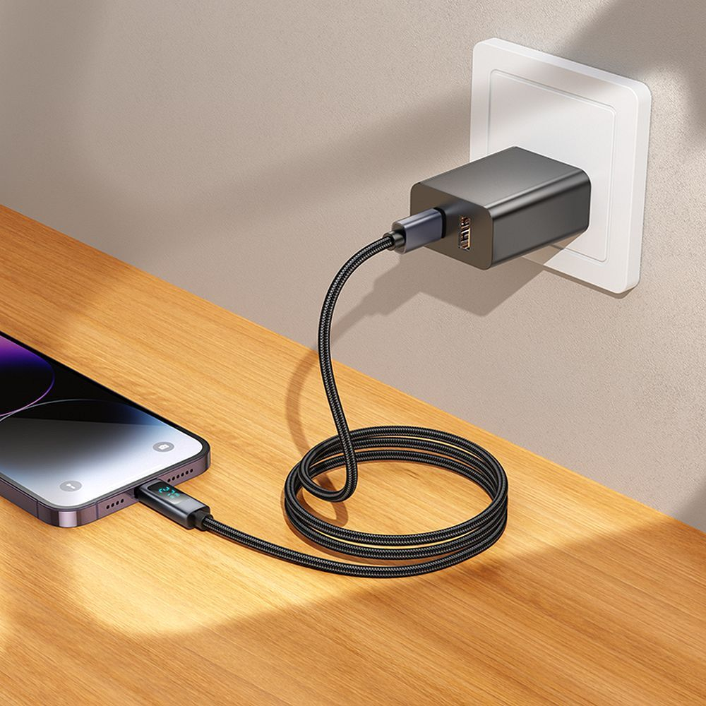 Cablu USB-C la Lightning Hoco X112 – PD 27 W, 1 m, Negru [7]