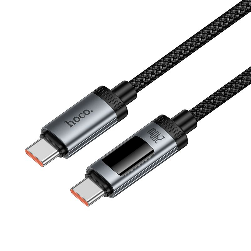 Cablu USB-C la USB-C HOCO U148 Lord PD 240W cu Afisaj OLED, 1.2m, Negru [2]